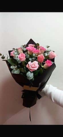 12 ADET PEMBE GÜL BUKETİ