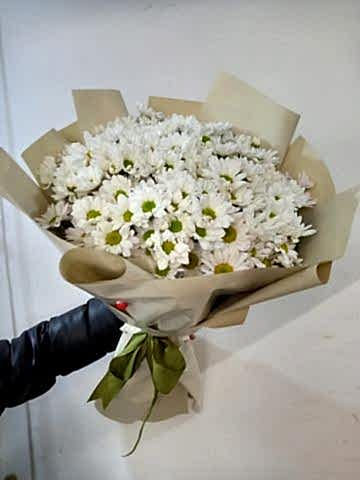 beyaz papatya buketi