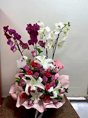 orkideli - lilyumlu - güllü arajman